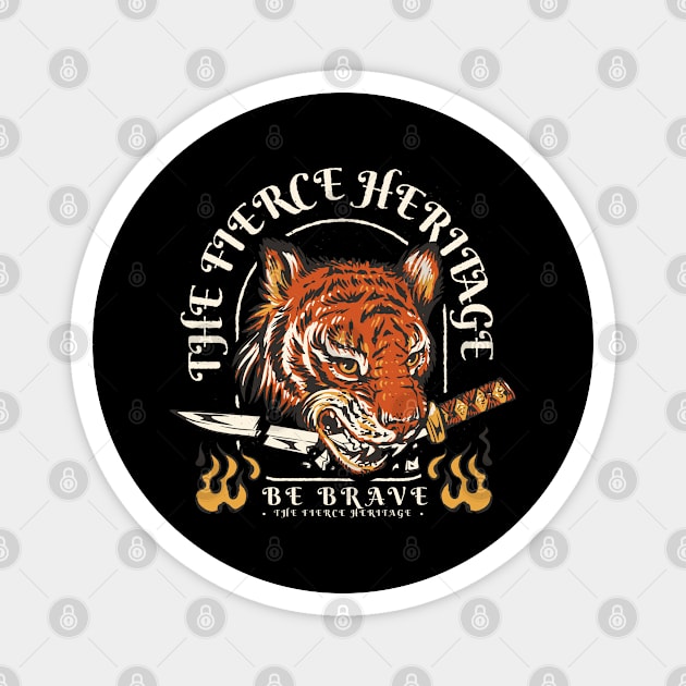 Tiger Tenacity Magnet by Life2LiveDesign